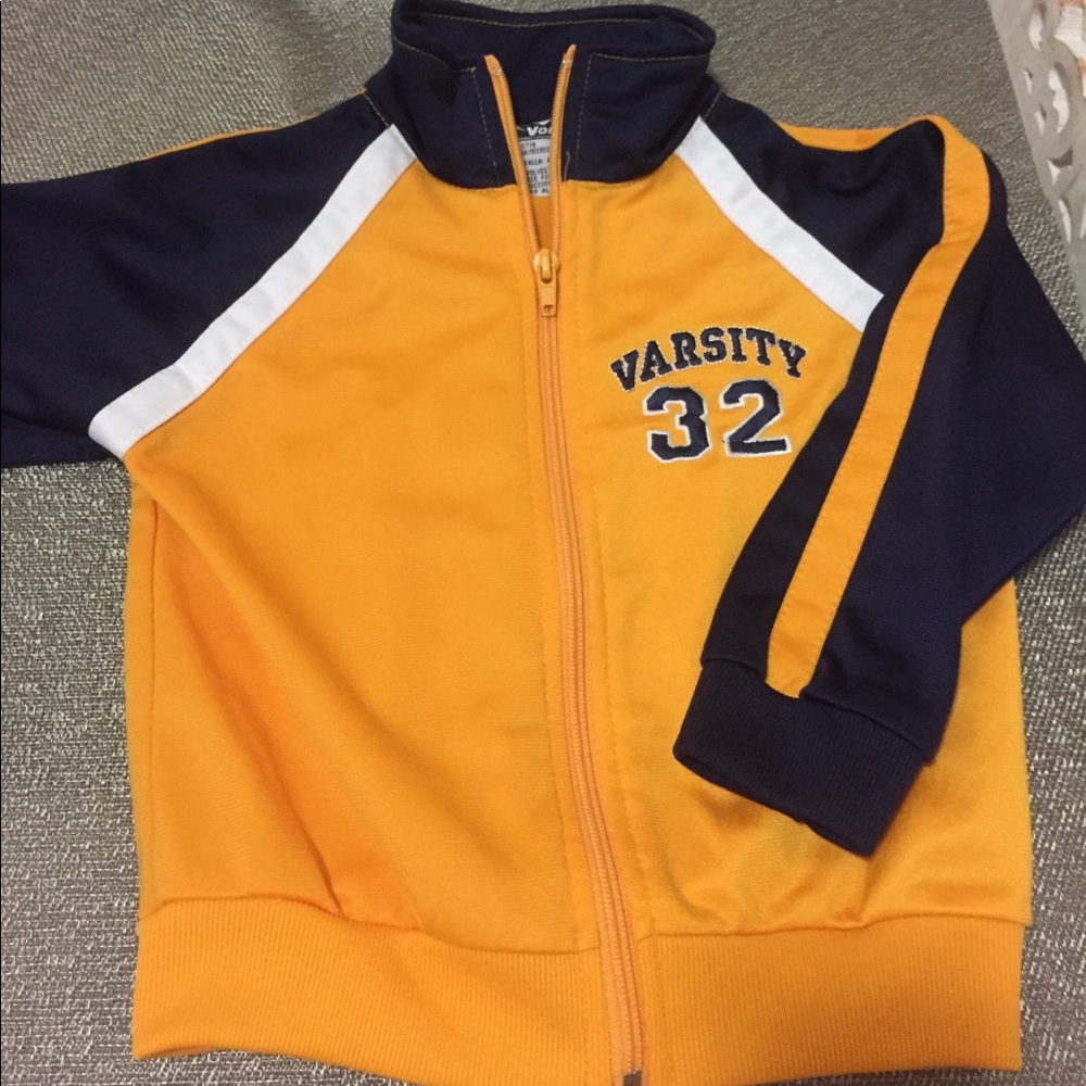 EUC Varsity zip up track jacket. Too cute.